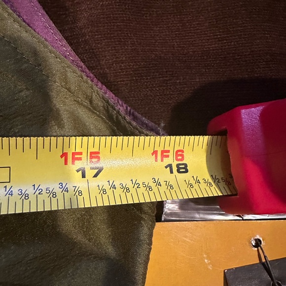 Areli Collection Purple Green NWT Reversible Button Down Blouse Sz 10. 100% Silk - Picture 15 of 15